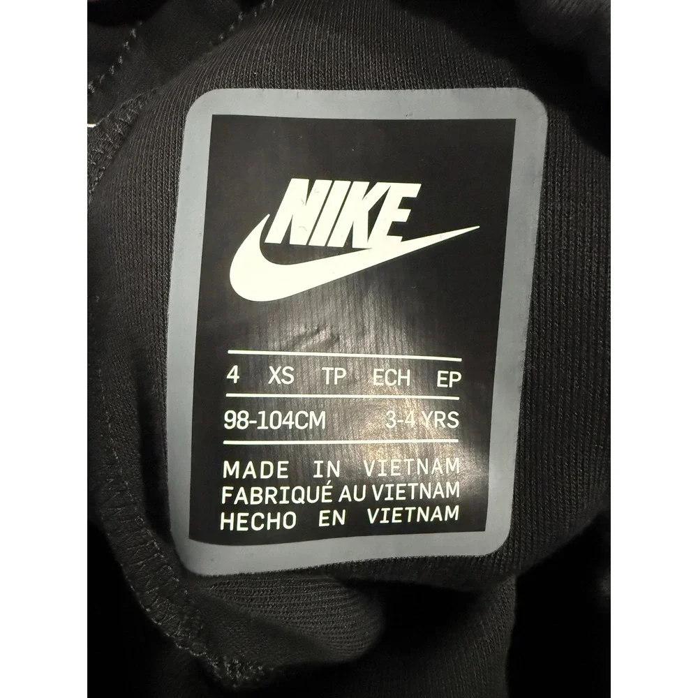 Nike Kids Tech Fleece Joggers Black Sweatpants Size 4 XS 3-4 Years‎ L050-023-324